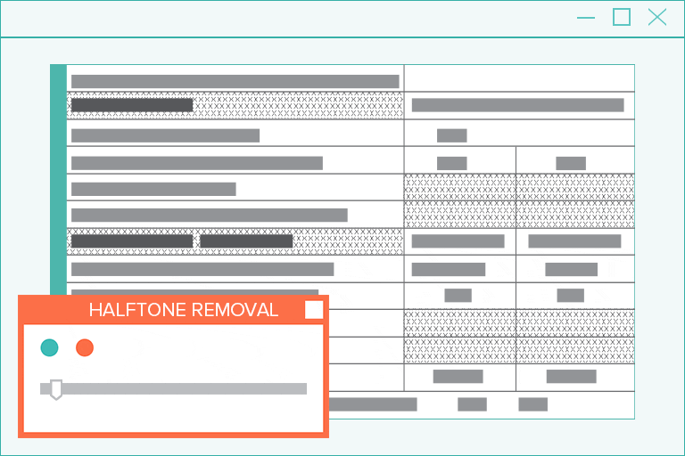 document image processing software Halftone Removal